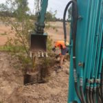 Excavating Hole and Tree Planting