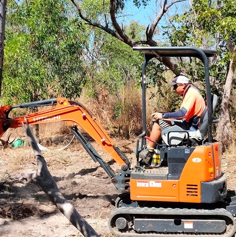 Our mini 1.7 tonne excavator for hire